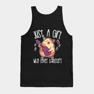 Just A Girl Who Loves Hamsters Gift graphic Tank Top